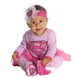 Disfraz de supergirl para bebe talla 6 a 12 meses para niña