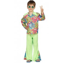 Disfraz de hippie niño flower años 60 70 tallas