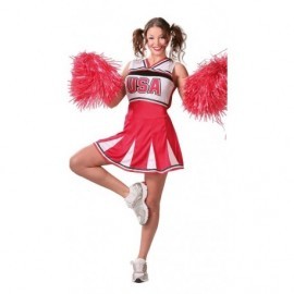 Disfraz de animadora cheerleader mujer adulta tallas
