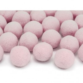 Pompones de felpa rosa claro 20 uds de 2 cm