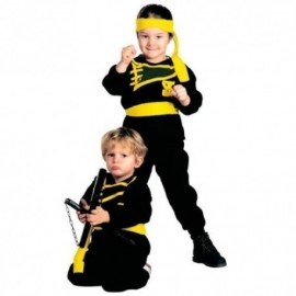 Disfraz de ninja negro para niño de 3-4 años