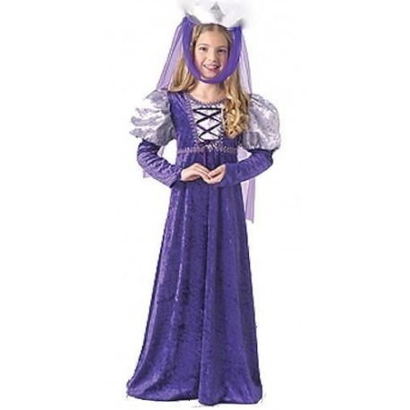 Disfraz de reina medieval infantil 8-10 años