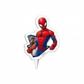 Vela Spiderman figura de 7,5 cm para tarta de cumpleaños