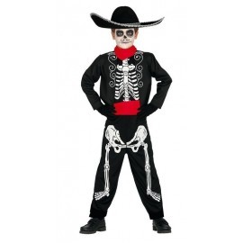 Disfraz de mariachi esqueleto para niño tallas infantil