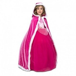 Capa rosa para niña con capucha talla unica