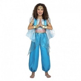 Disfraz de genio arabe azul para niña tallas shine