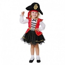 Disfraz de pirata del caribe con falda para niña tallas