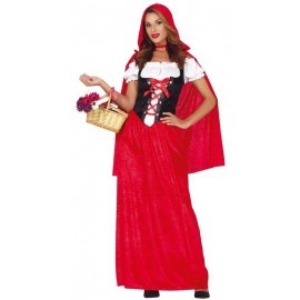 Disfraz de caperucita roja mujer falda laraga