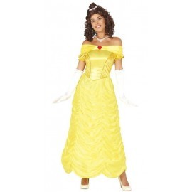 Disfraz princesa amarilla bella para mujer tallas