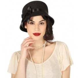 Sombrero dama de los años 20 gorro charleston negro