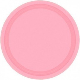 Platos rosa pastel claro 10 uds de 18 cm plastico