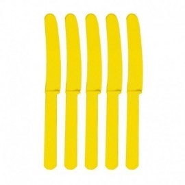 Cuchillos Amarillos de plastico 10 unidades