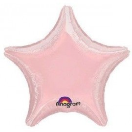 Globo estrella  rosa pastel 19 foil