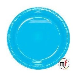 Plato  azul caribe niño plastico 10 unidade 23 cm