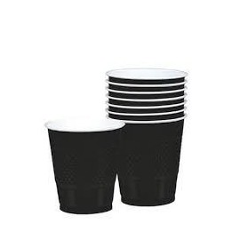 Vasos plastico negros 10 unidades 355 ml