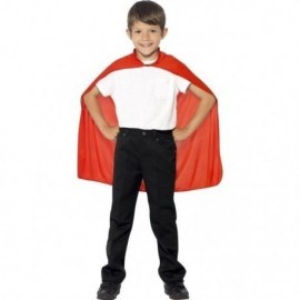 Capa roja infantil de superheroe imitacion superma