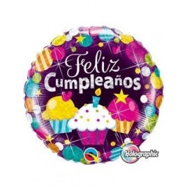 Globo feliz cumpleaños cupcakes 18 46 cm